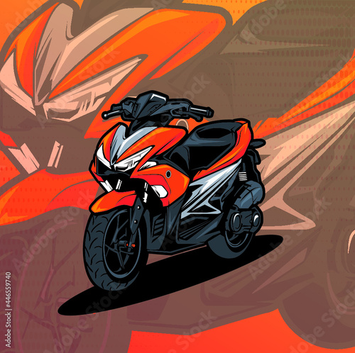 illustration of an motorcycle