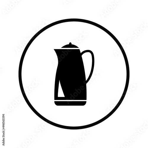 kitchen and cooking vector icons in a circle: teapot 