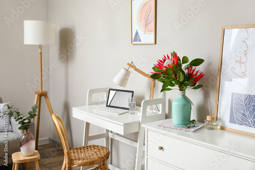 Comfortable workplace with ...