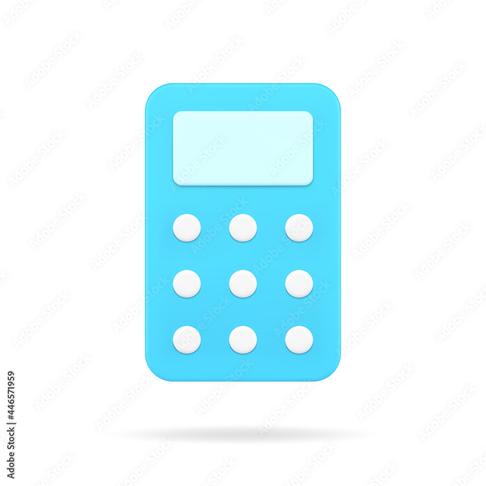 Blue remote control 3d icon. Digital device for wireless communication with gadgets Blue remote control 3d icon. Digital device for wireless communication with gadgets