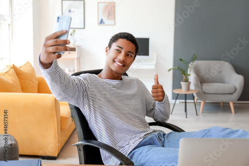 Happy African-American teen...