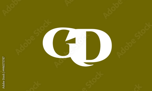 Alphabet letters Initials Monogram logo GD, DG, G and D