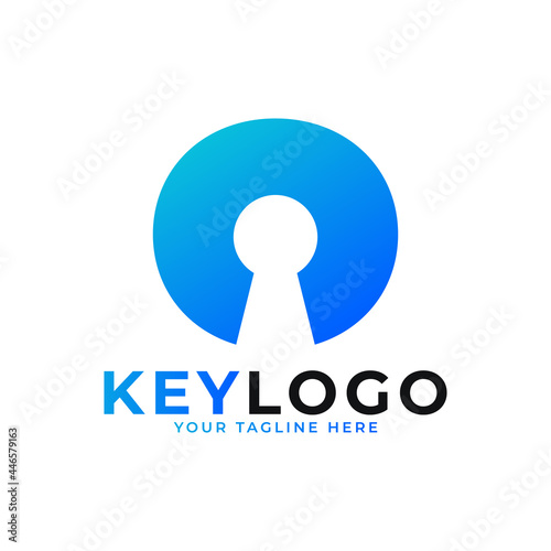 Initial Letter O Keyhole Logo Icon. Logo Protection Symbol Vector Logo Design