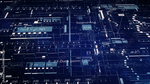 Wallpaper Mural Abstract HUD 3D technological background. Sci Fi technological elements.HUD 2D graphic.Type 2 Torontodigital.ca