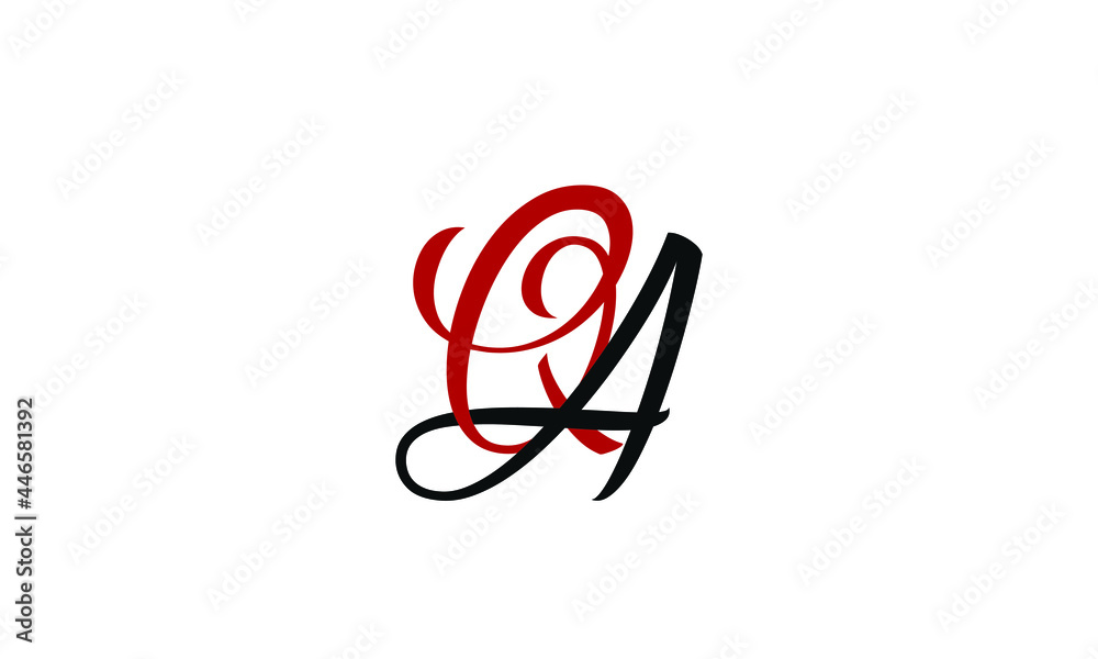 Alphabet letters Initials Monogram logo QA, AQ, A and Q Alphabet letters Initials Monogram logo QA, AQ, A and Q