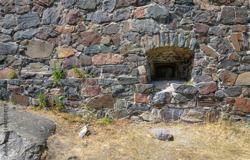 Embrasure in castle photo