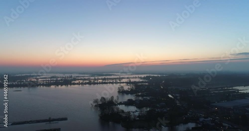 Beautiful Scenery At Reeuwijkse Plassen, Reeuwijk, Netherlands. aerial photo