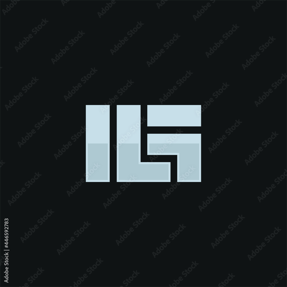 Letter ILG Logo Design. Square Symbol. Vector Illustration. Letter ILG Logo Design. Square Symbol. Vector Illustration.