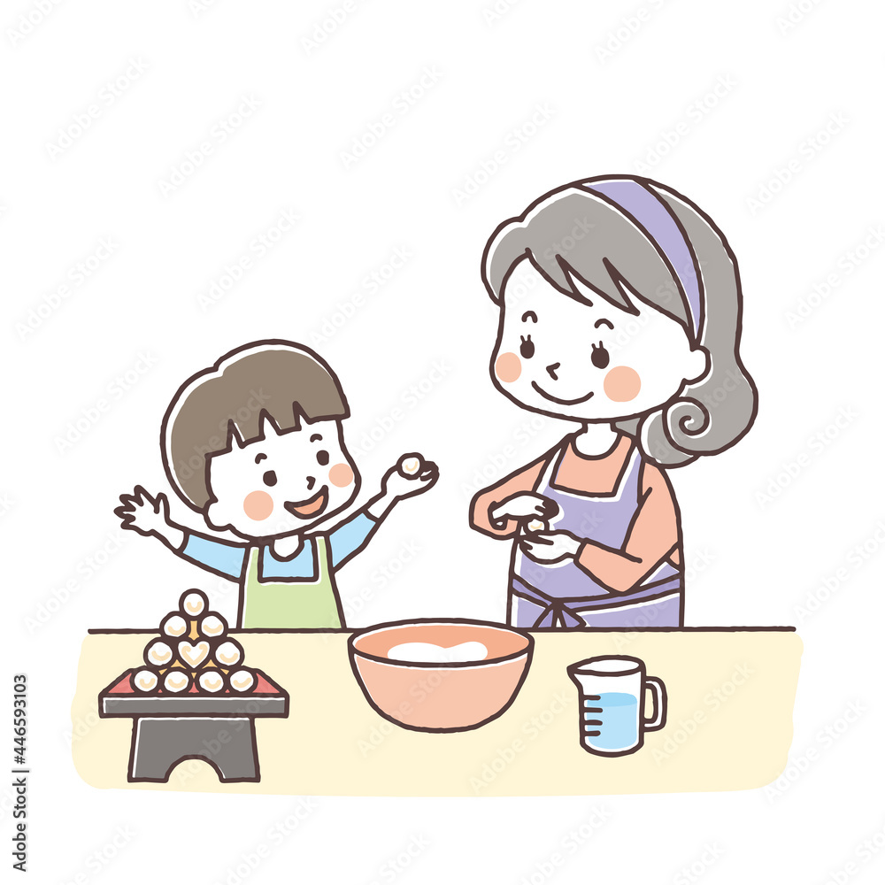 お月見 親子でお団子作り10 お月見 親子でお団子作り10