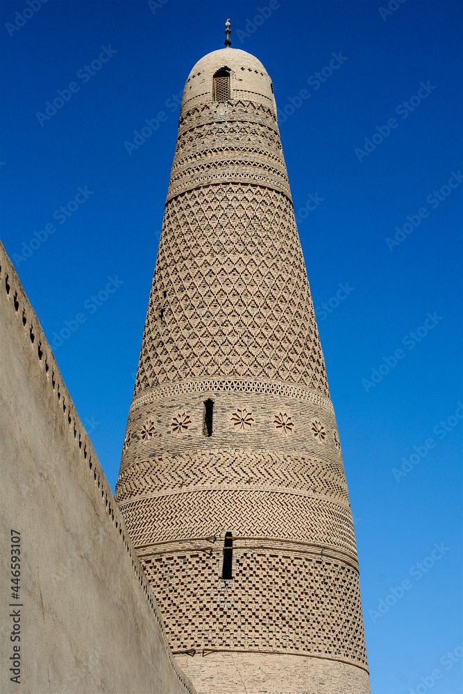 Turpan Mosque minaret, Gansu, China
