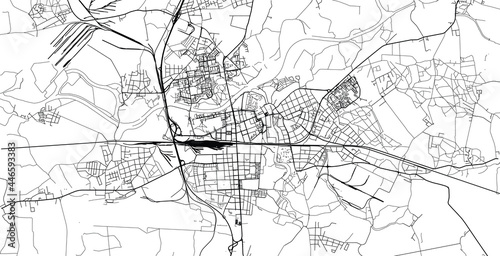 Urban vector city map of Pardubice  Czech Republic  Europe