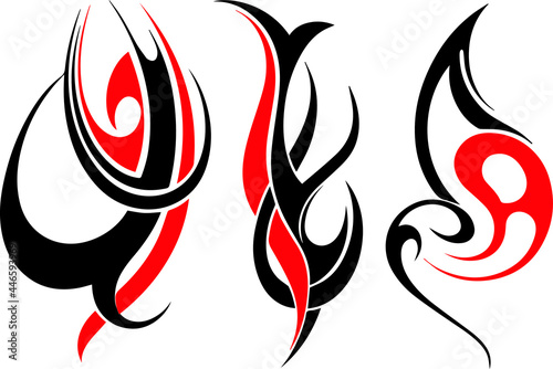red and white tattoo