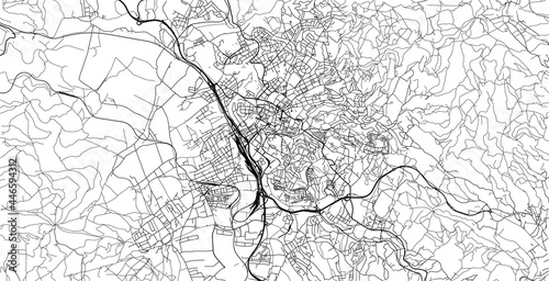 Urban vector city map of Liberec, Czech Republic, Europe photo