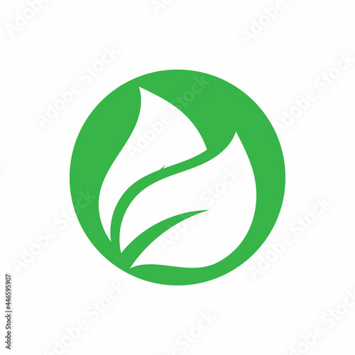 Logos of green Tree leaf ecology