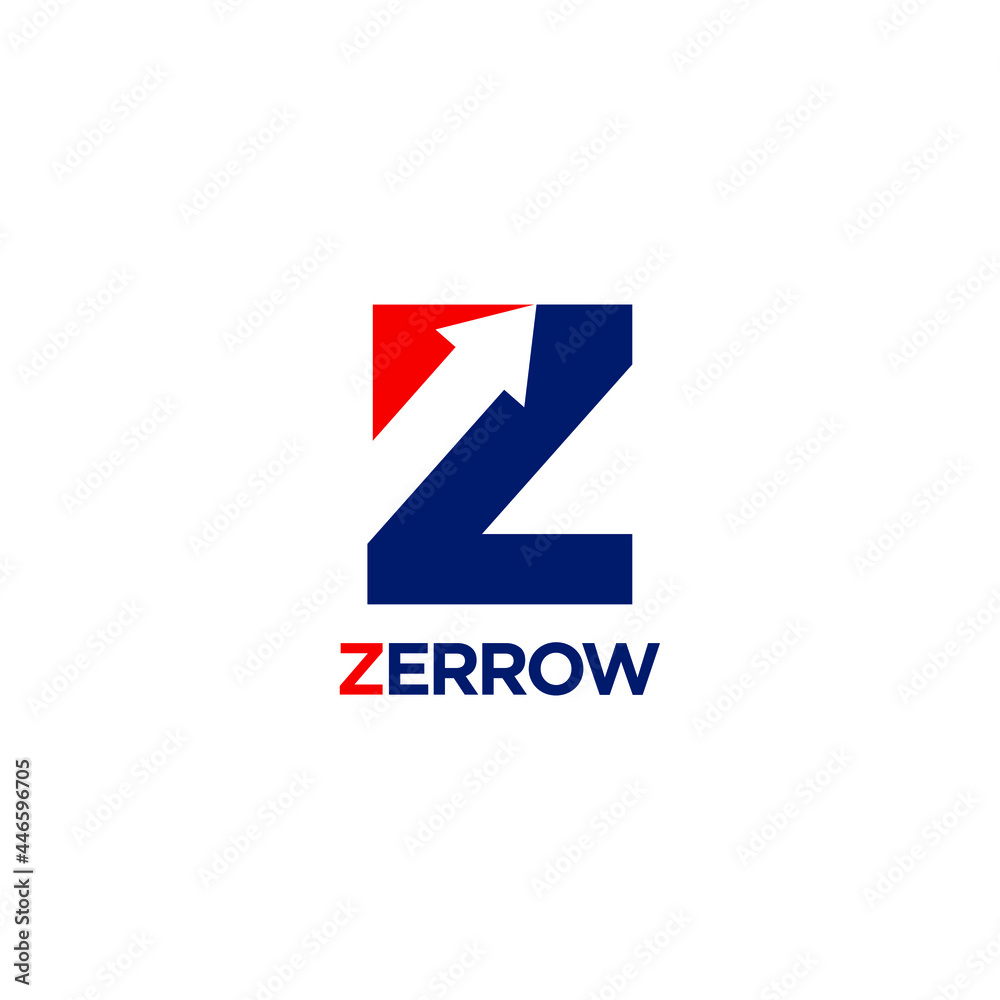 Letter Z and Arrow Symbol. Logo Design. Vector Illustration. Letter Z and Arrow Symbol. Logo Design. Vector Illustration.