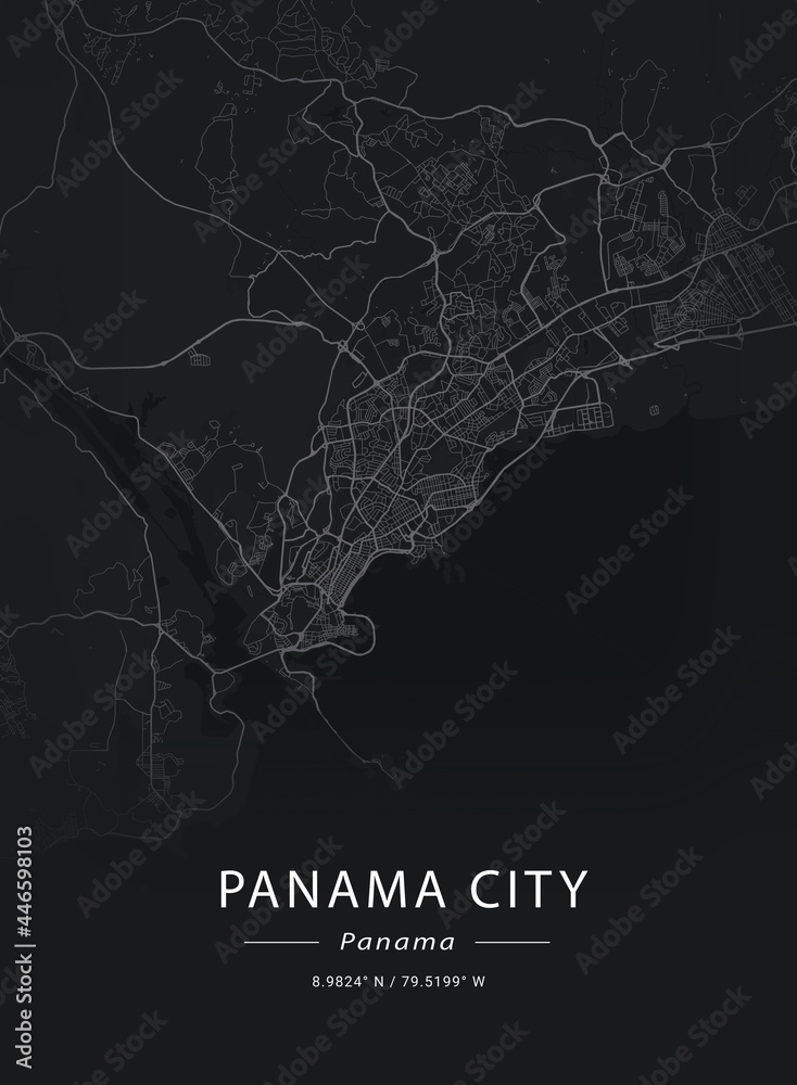 Map of Panama City, Panama