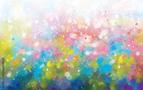 Vector colorful, sparkling background with lights and stars.