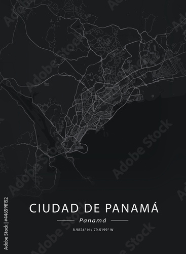 Map of Panama City, Panama