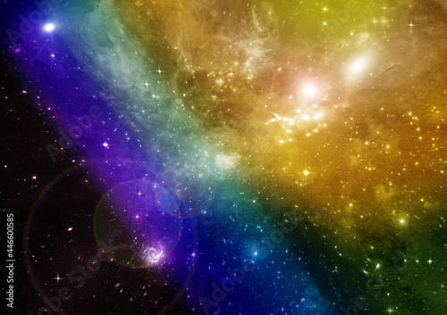 galaxy in a free space. 3D rendering