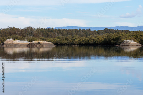 Granite boulder in Racecourse Creek, Moruya River, NSW, July 2021 © Birdsincanberra.com