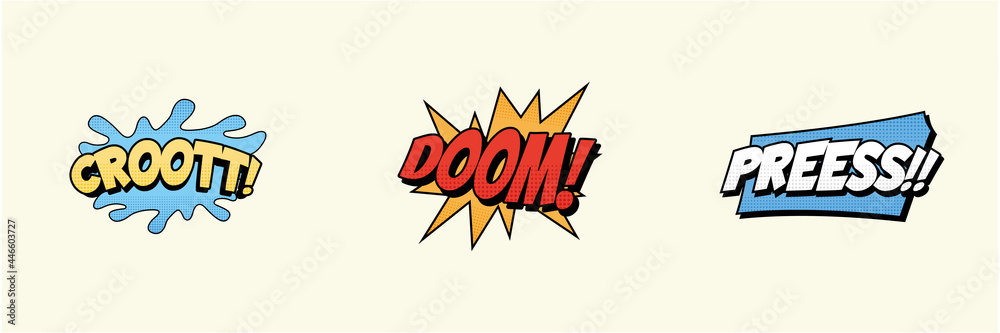 comic sound effect set vector illustration comic sound effect set vector illustration