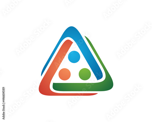 people group community triangle logo