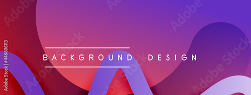 Abstract gradient background with wave line with shadow effect. Geometric composition. 3D shadow effects and fluid gradients