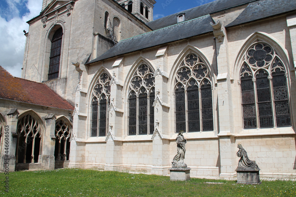 notre-dame cathedral and cloister in verdun in lorraine (france)