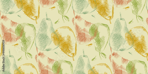 Vintage vibes pear drawing ...