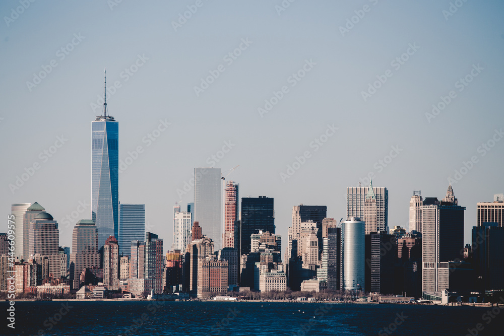 Panoramic view of Lower Manhattan, New York City, USA