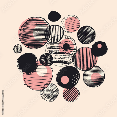 Abstract shabby round circl...