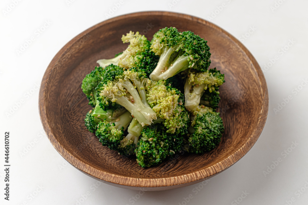 Broccoli seasoning on a white background Broccoli seasoning on a white background