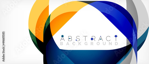 Abstract square shape with overlapping waves, minimal geometric background. Vector Illustration For Wallpaper, Banner, Background, Landing Page