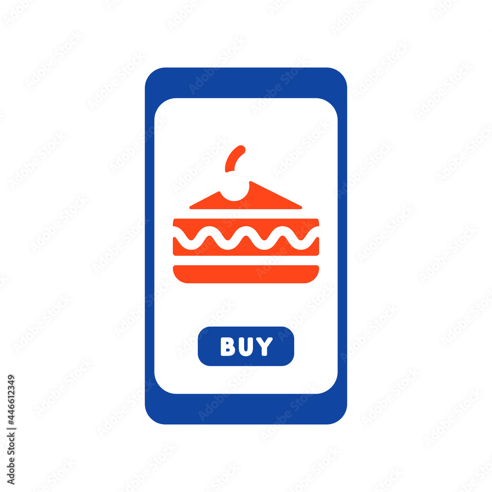 Fast food delivery service vector glyph icon Fast food delivery service vector glyph icon