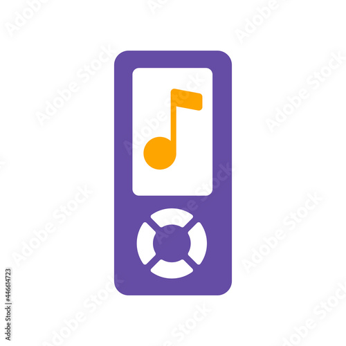 Mp3 player vector isolated flat glyph icon