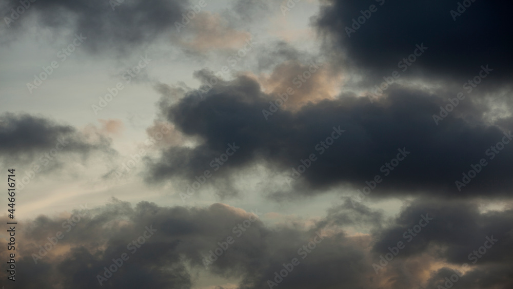 Clouds at sunset, weather concept