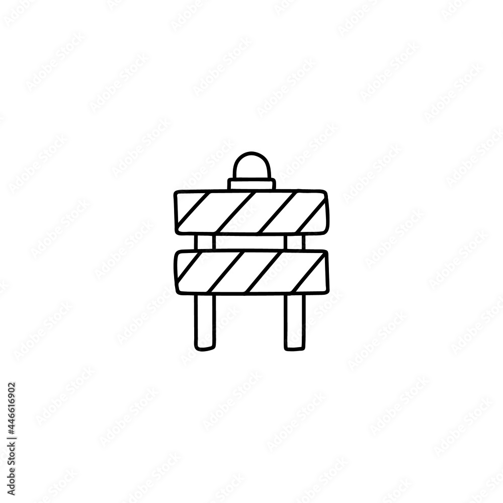 Under Construction icon, under repair icon in flat black line style, isolated on white background Under Construction icon, under repair icon in flat black line style, isolated on white background