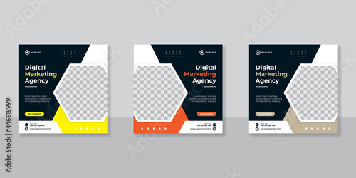 Digital business marketing social media post template