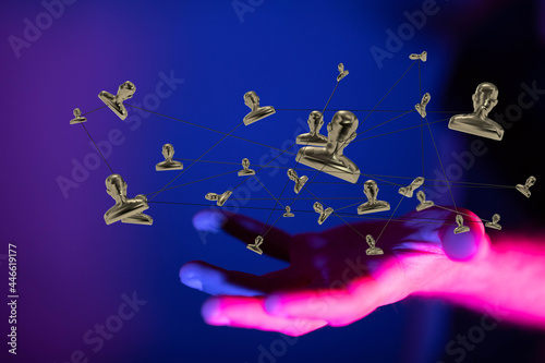 Wallpaper Mural sphere network structure - abstract design connection design. Torontodigital.ca