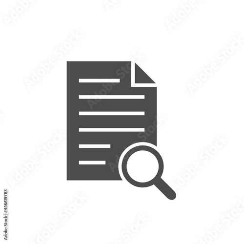 Document With Magnifying Glass Icon Business concept.
