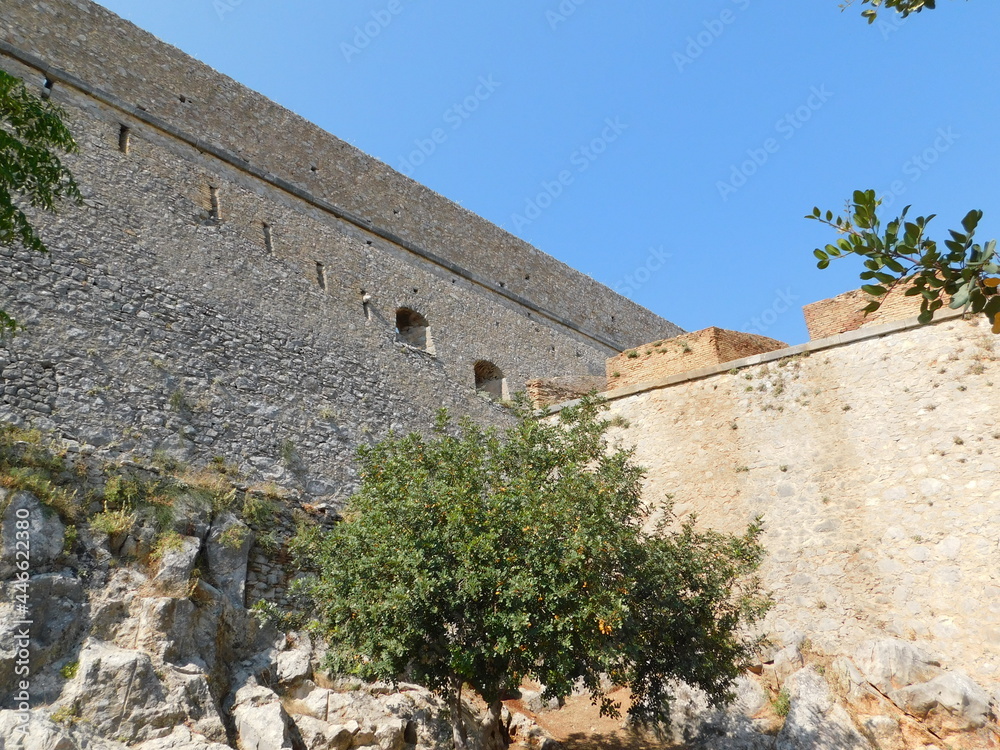 Internal view of the Palamidi fortress at Nafplio, Greece