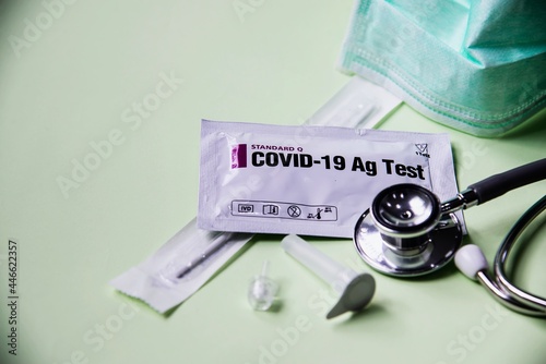 Rapid antigen test Covid -19 self repid test set photo