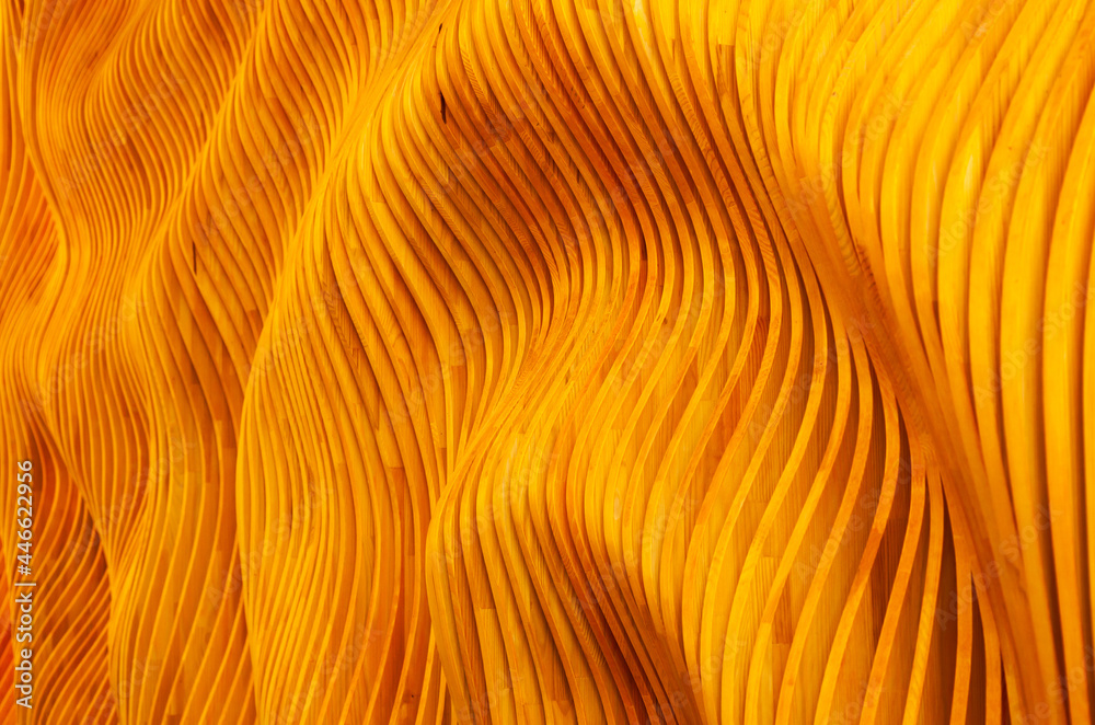 Wood texture in the form of a wave.