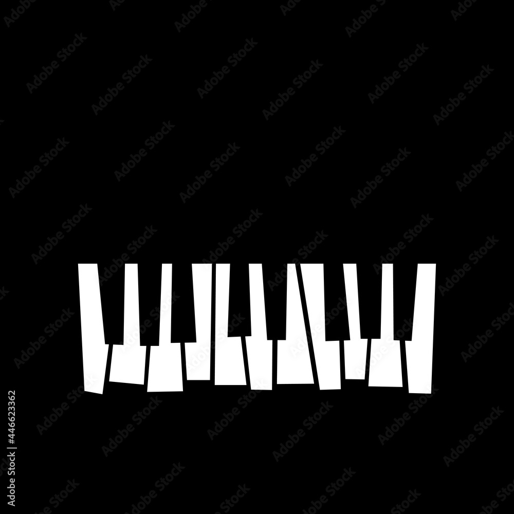 Fototapeta premium Music background with piano keys. Vector illustration