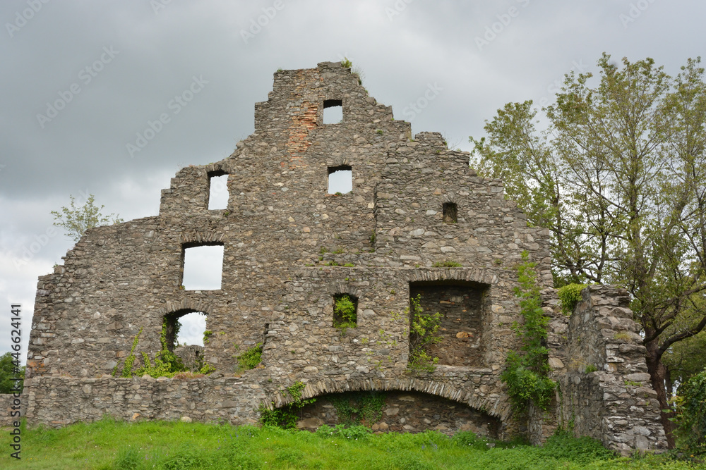 Ruins of Hohentwiel, a castle destroyed by Napoleon in Singen, Germany