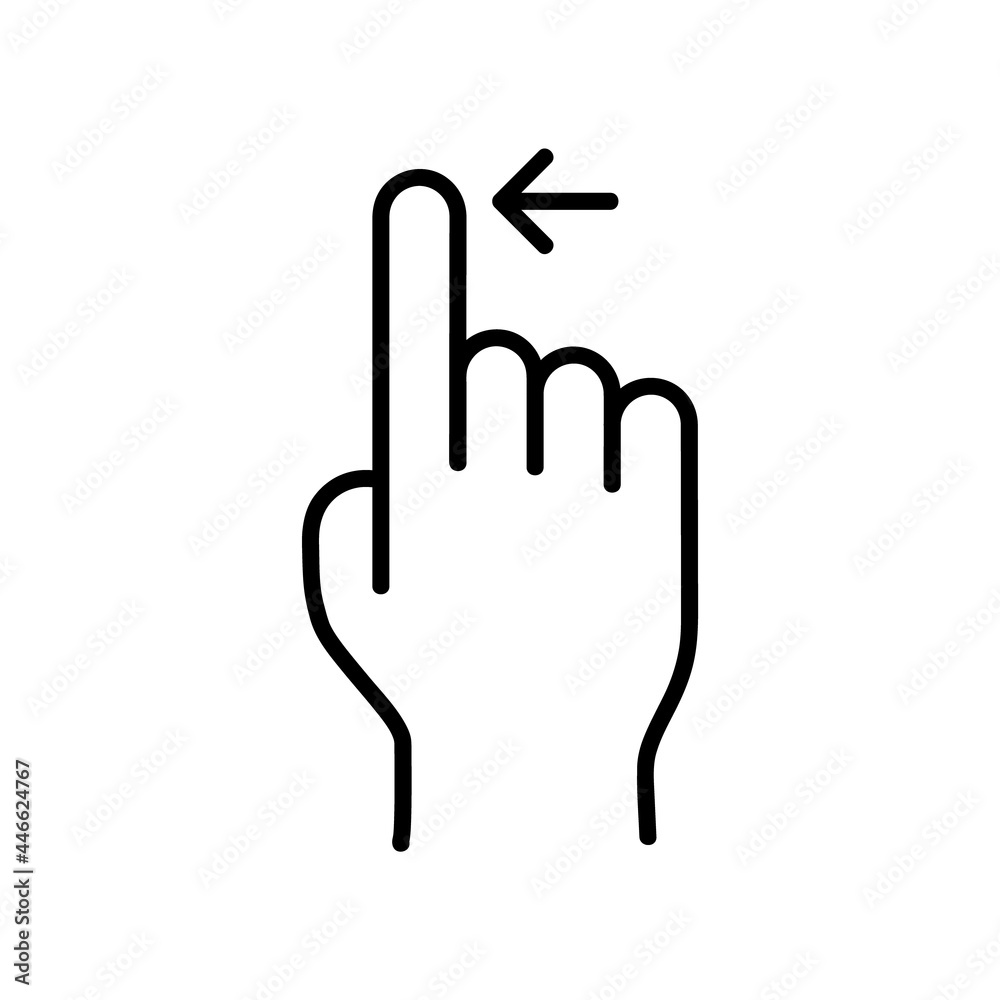 Swipe and scroll flat icon. Pictogram for web. Line stroke. Isolated on white background. Outline vector eps10 Swipe and scroll flat icon. Pictogram for web. Line stroke. Isolated on white background. Outline vector eps10