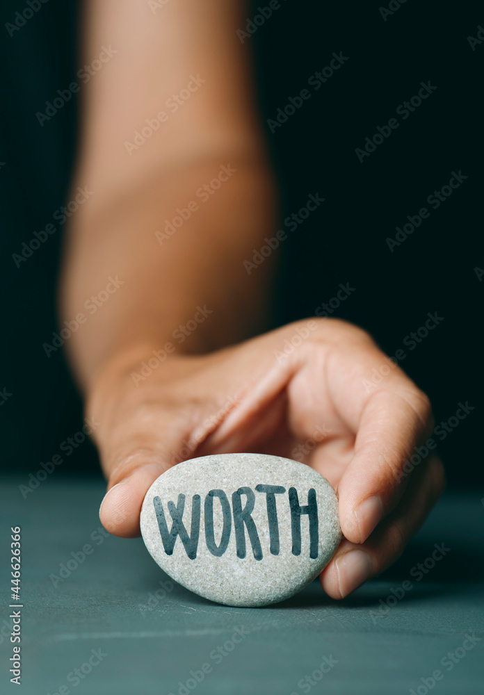 shows a stone with the text worth shows a stone with the text worth