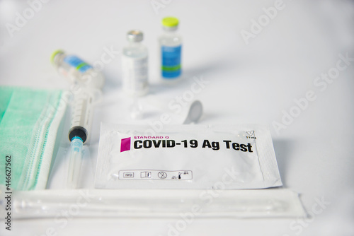 Rapid antigen test Covid -19 self repid test set photo