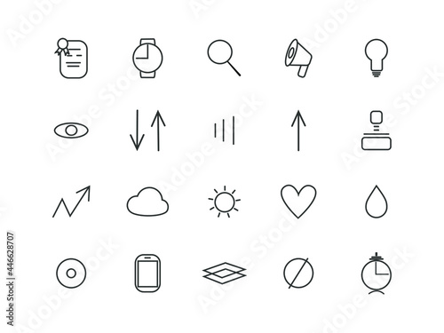 Web development line icons set. Modern outline elements, graphic design concepts, simple symbols collection. Vector line icons
