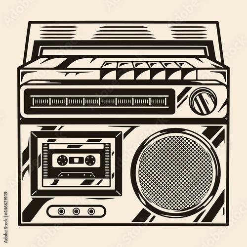 Portable retro music recorder template